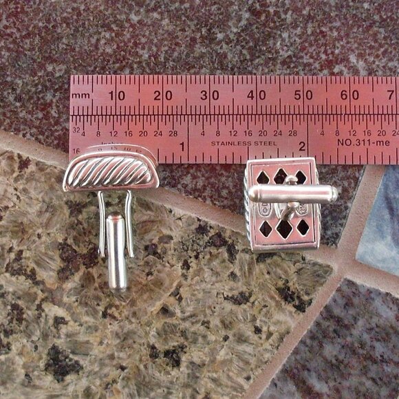 Retired David Yurman Cable Classic Cufflinks - 18K/925 - Gift Boxed - Picture 8 of 8